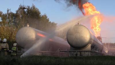 Пожар на газораспределительной станции в Казани — видео