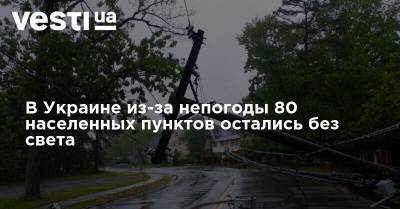 В Украине из-за непогоды 80 населенных пунктов остались без света - vesti.ua - Украина - Гсчс