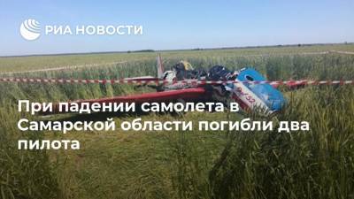 При падении самолета в Самарской области погибли два пилота