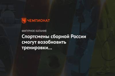 Спортсмены сборной России смогут возобновить тренировки в Санкт-Петербурге с 15 июня