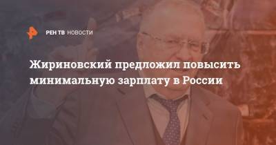 Жириновский предложил повысить минимальную зарплату в России