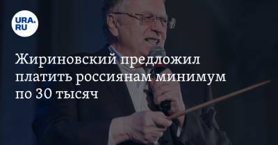 Жириновский предложил платить россиянам минимум по 30 тысяч. А депутатам — не больше полумиллиона