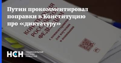 Путин прокомментировал поправки в Конституцию про «диктатуру»