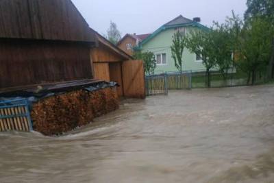 На Прикарпатье из-за сильных ливней поселок оказался под водой