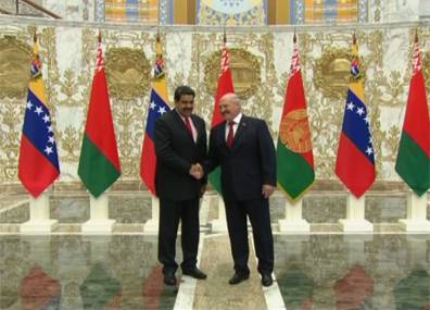 Церемония официальной встречи Президентом Беларуси Александром Лукашенко Президента Венесуэлы Николаса Мадуро