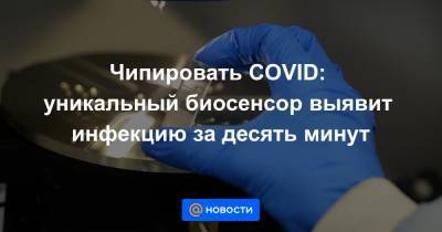 Чипировать COVID: уникальный биосенсор выявит инфекцию за десять минут