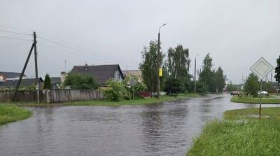 В Борисове из-за сильных дождей подтопило шесть подворий и один участок дороги