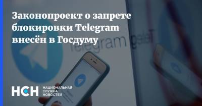 Законопроект о запрете блокировки Telegram внесён в Госдуму