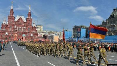 Армянские военнослужащие прибыли в Москву для участия в Параде Победы