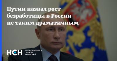 Путин назвал рост безработицы в России не таким драматичным