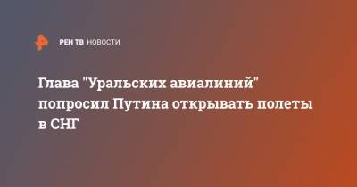 Глава "Уральских авиалиний" попросил Путина открывать полеты в СНГ