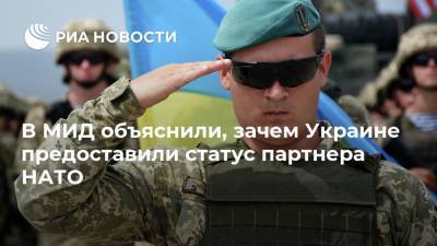 В МИД объяснили, зачем Украине предоставили статус партнера НАТО