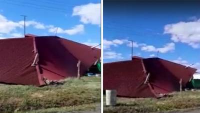 В Новосибирской области ураганом сорвало крышу жилого дома