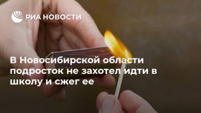В Новосибирской области подросток не захотел идти в школу и сжег ее