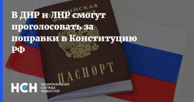 В ДНР и ЛНР смогут проголосовать за поправки в Конституцию РФ