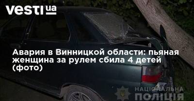 Авария в Винницкой области: пьяная женщина за рулем сбила 4 детей (фото)