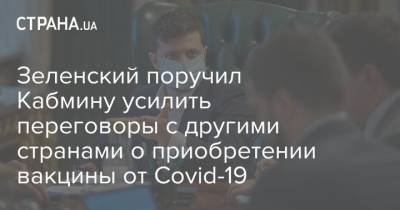 Зеленский поручил Кабмину усилить переговоры с другими странами о приобретении вакцины от Covid-19