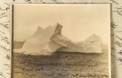 Обнаружен снимок айсберга, который мог потопить «Титаник»