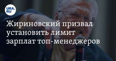Жириновский призвал установить лимит зарплат топ-менеджеров