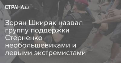 Зорян Шкиряк назвал группу поддержки Стерненко необольшевиками и левыми экстремистами