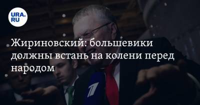 Жириновский: большевики должны встань на колени перед народом