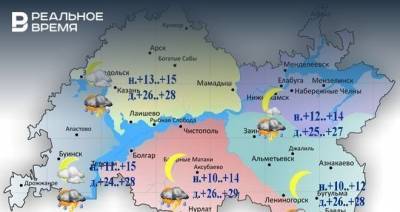 Сегодня в Татарстане ожидается небольшой дождь и до +28 градусов