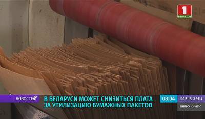 В Беларуси может снизиться плата за утилизацию бумажных пакетов