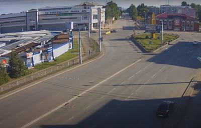Появилось видео момента ДТП возле кузбасского автовокзала