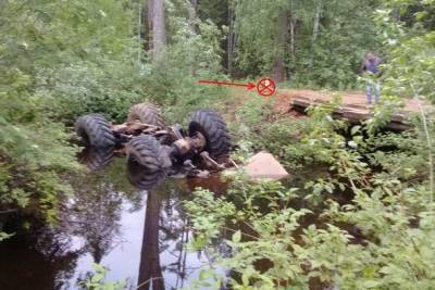 В Удорском районе трактор опрокинулся в реку, водитель погиб - bnkomi.ru - респ. Коми - Усогорск