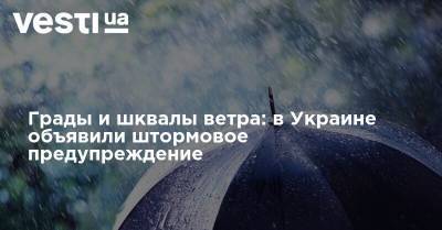 Грады и шквалы ветра: в Украине объявили штормовое предупреждение