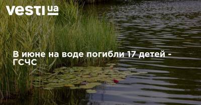 В июне на воде погибли 17 детей - ГСЧС