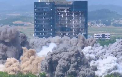 Опубликовано новое видео взрыва узла связи КНДР