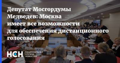 Депутат Мосгордумы Медведев: Москва имеет все возможности для обеспечения дистанционного голосования