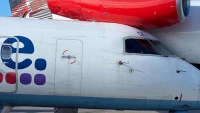 В аэропорту Шотландии столкнулись два пассажирских лайнера