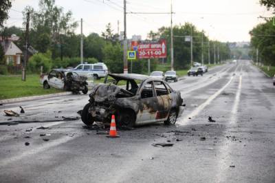Все тела обгорели: в Саранске в ДТП с такси погибли 6 человек