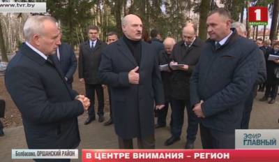 Президент Александр Лукашенко посетил Болбасово