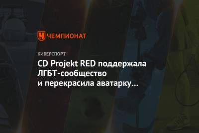 CD Projekt RED поддержала ЛГБТ-сообщество и перекрасила аватарку в радужный цвет. Фото