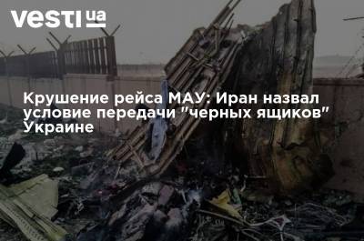 Крушение рейса МАУ: Иран назвал условие передачи "черных ящиков" Украине