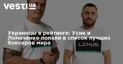Украинцы в рейтинге: Усик и Ломаченко попали в список лучших боксеров мира