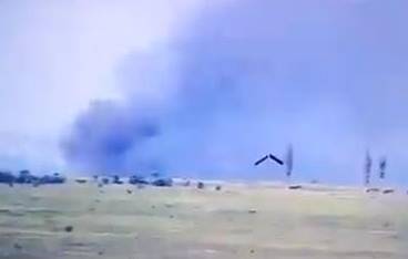 ВСУ уничтожили грузовик террористов с боеприпасами: видео