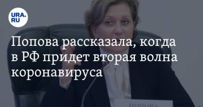 Попова рассказала, когда в РФ придет вторая волна коронавируса
