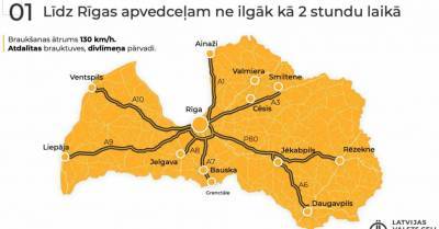 За 20 лет Латвия построит 1020 км скоростных дорог по всей стране