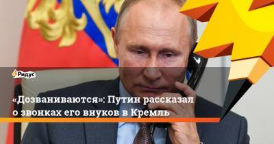 «Дозваниваются»: Путин рассказал озвонках его внуков вКремль