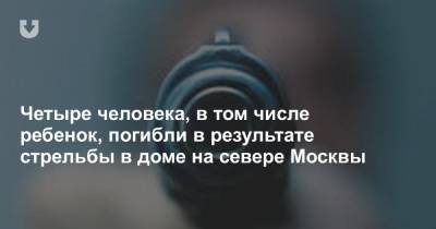 Четыре человека, в том числе ребенок, погибли в результате стрельбы в доме на севере Москвы