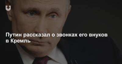 Путин рассказал о звонках его внуков в Кремль