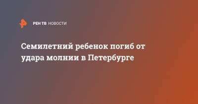 Семилетний ребенок погиб от удара молнии в Петербурге