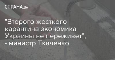 "Второго жесткого карантина экономика Украины не переживет", - министр Ткаченко