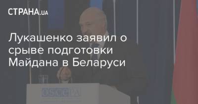 Лукашенко заявил о срыве подготовки Майдана в Беларуси