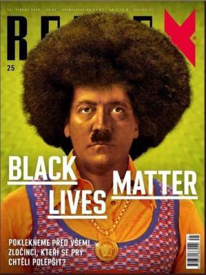 На обложке чешского журнала напечатали портрет Гитлера в образе чернокожего американца