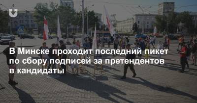 В Минске проходит последний пикет по сбору подписей за претендентов в кандидаты